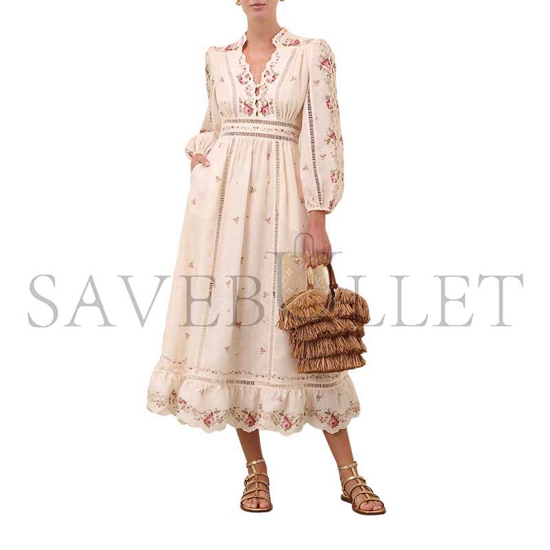 ZIMMERMANN PATIENCE PLUNGE MIDI DRESS 5372DRS264